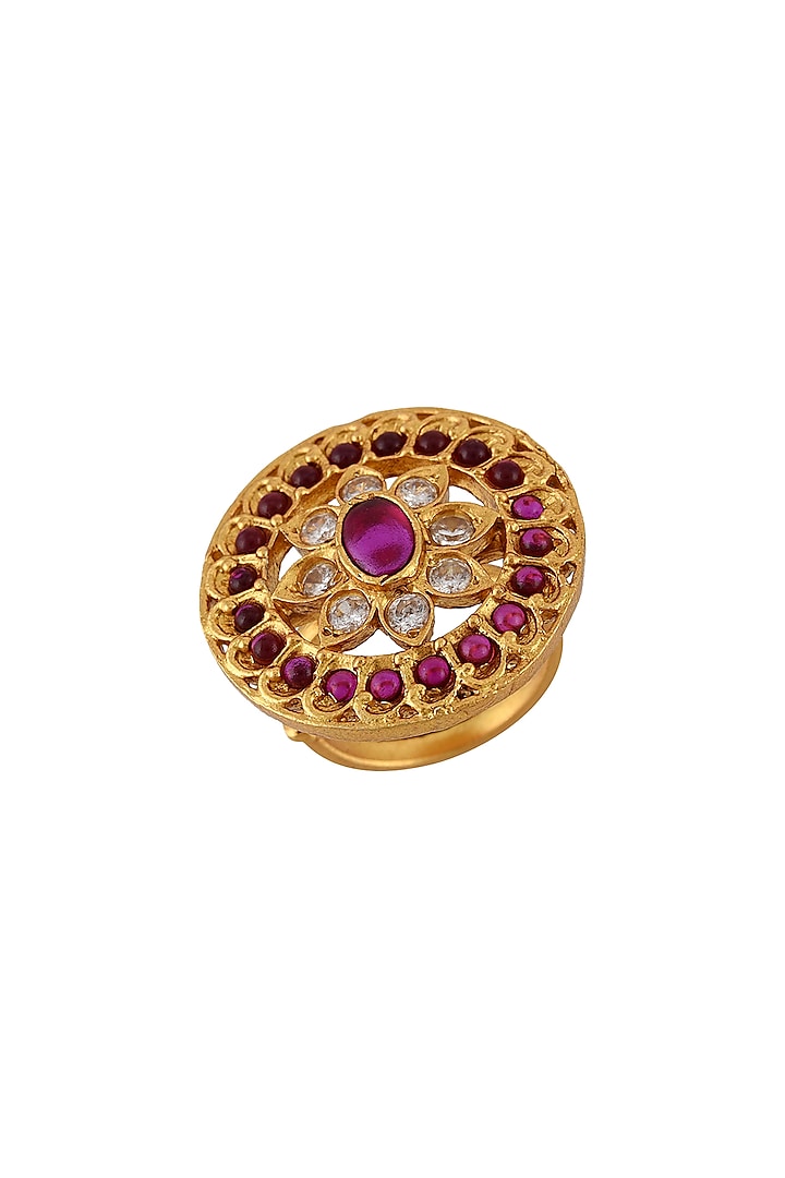 Gold Plated Ring by Tribe Amrapali