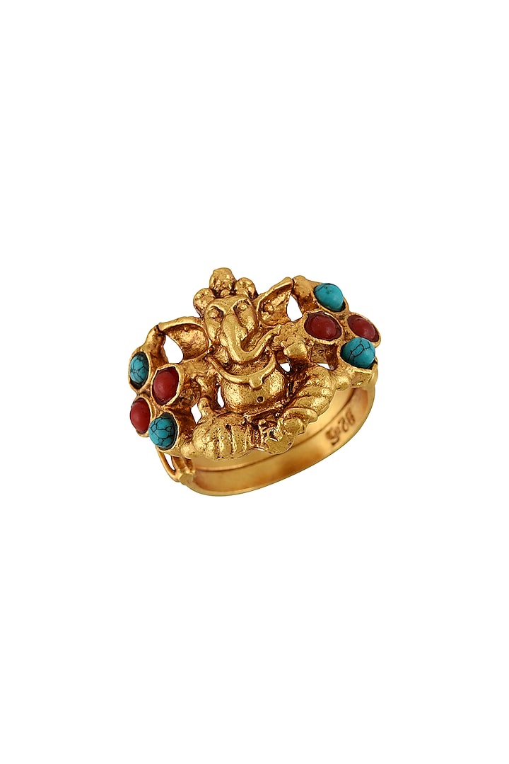 Gold Plated Ring by Tribe Amrapali
