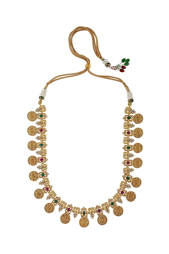 Gold Plated Necklace Set by Tribe Amrapali at Pernia's Pop Up Shop