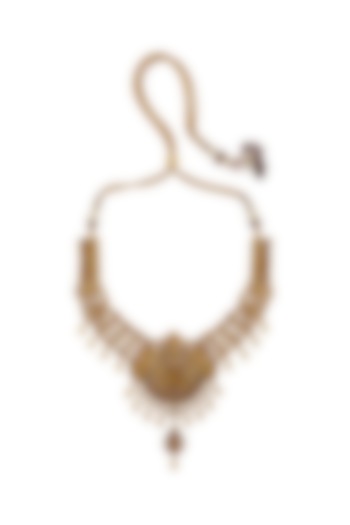 Gold Plated Glass Necklace by Tribe Amrapali