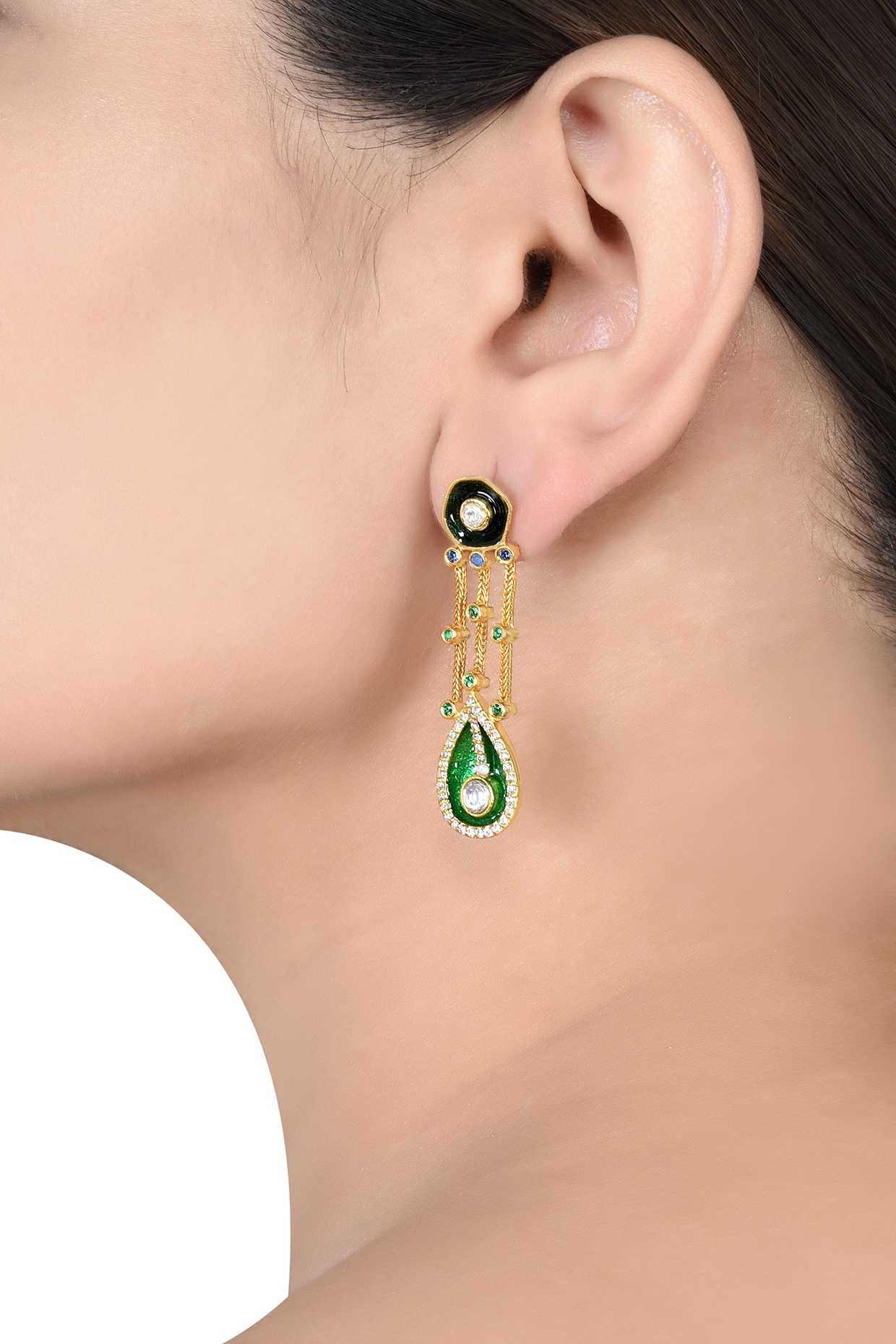 Buy Tribe Amrapali Sterling Silver Citrine Ascending Earrings online