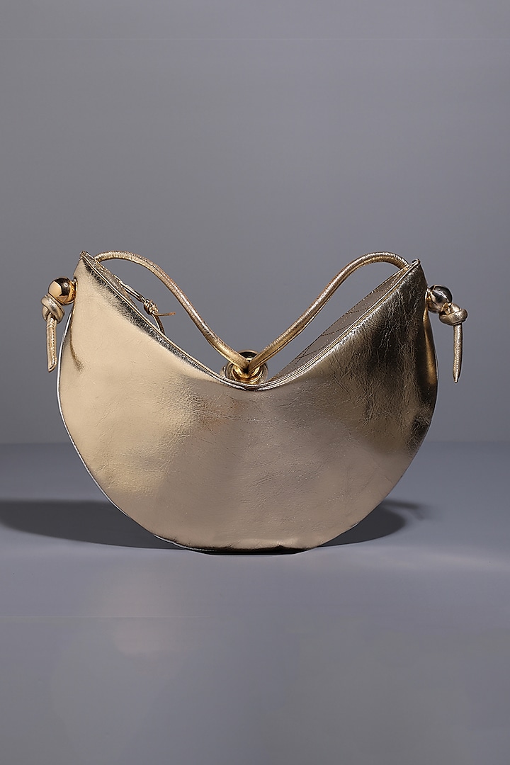 Silver & Gold Genuine Leather Shoulder Bag by Tann-ed