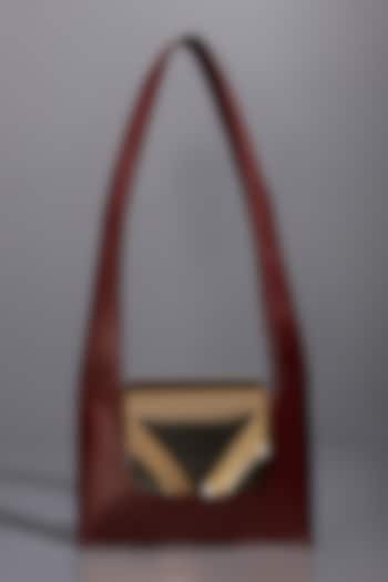 Red Genuine Leather Shoulder Bag by Tann-ed