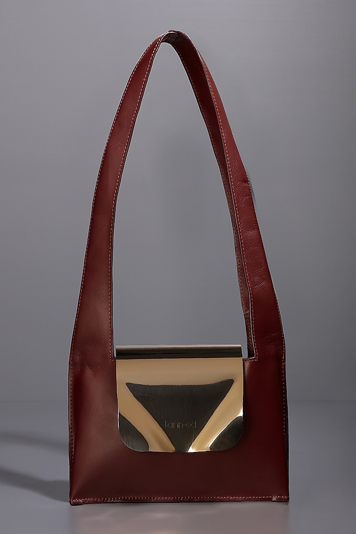 Red Genuine Leather Shoulder Bag by Tann-ed