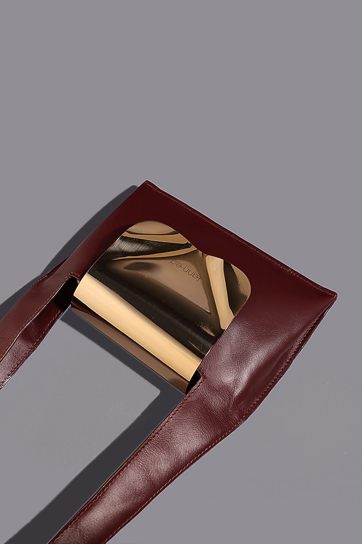 Red Genuine Leather Shoulder Bag by Tann-ed at Pernia's Pop Up Shop