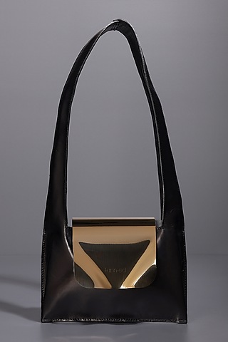 Black Genuine Leather Shoulder Bag by Tann-ed