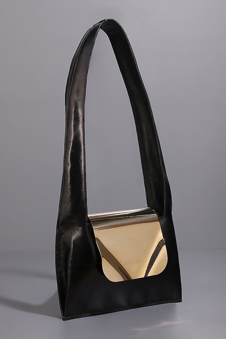 Black Genuine Leather Shoulder Bag by Tann-ed at Pernia's Pop Up Shop