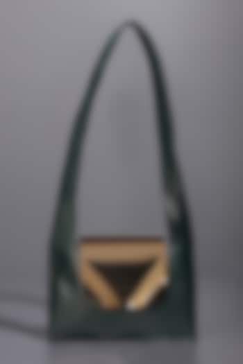 Green Genuine Leather Shoulder Bag by Tann-ed
