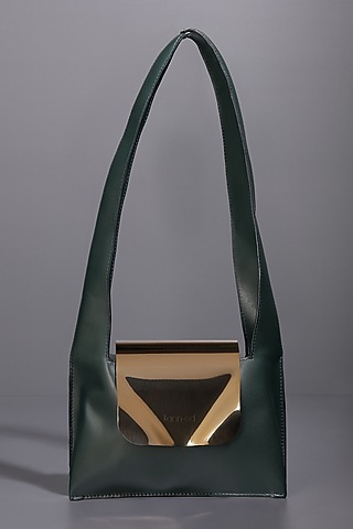 Green Genuine Leather Shoulder Bag by Tann-ed