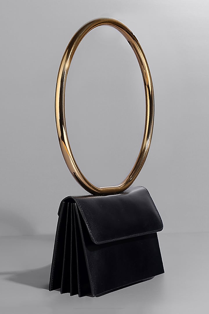 Black Genuine Leather Shoulder Bag by Tann-ed at Pernia's Pop Up Shop