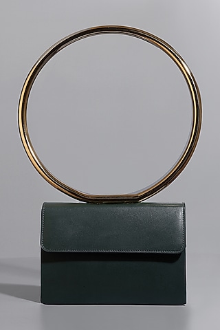 Green Genuine Leather Shoulder Bag by Tann-ed
