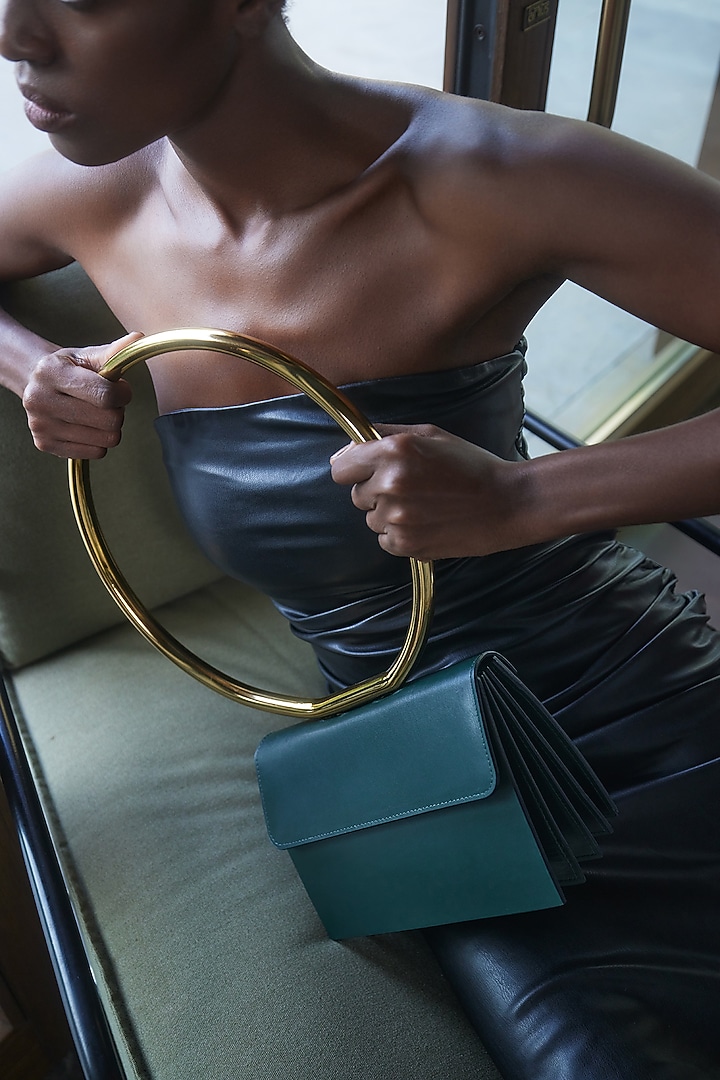Green Genuine Leather Shoulder Bag by Tann-ed at Pernia's Pop Up Shop
