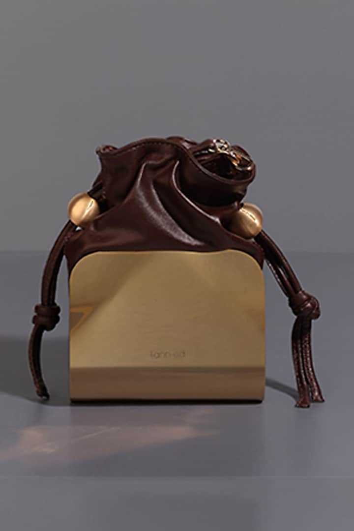 Pecan Brown Genuine Leather Mini Bag by Tann-ed