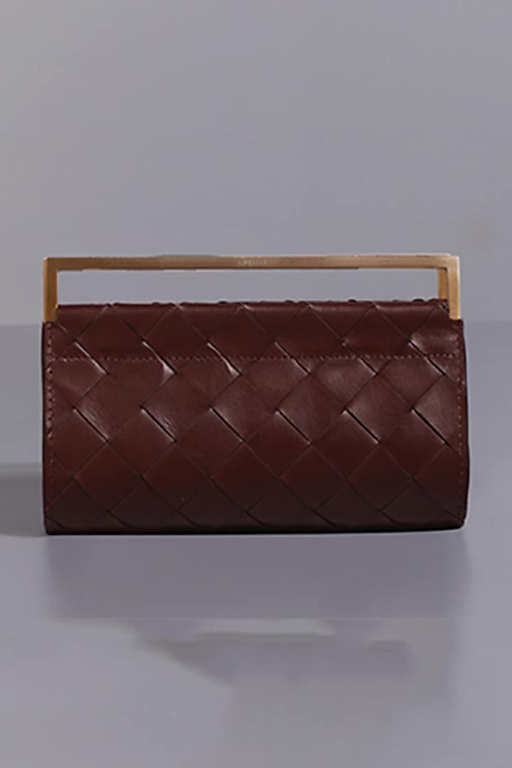 Red Genuine Leather Clutch by Tann-ed