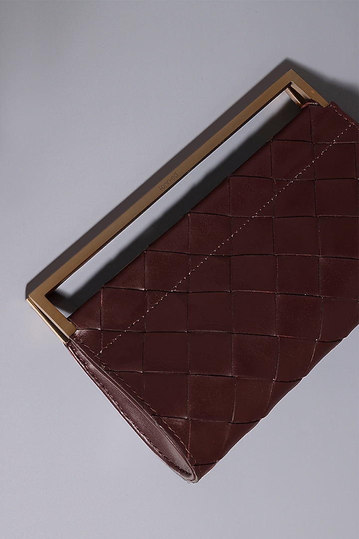 Red Genuine Leather Clutch by Tann-ed at Pernia's Pop Up Shop