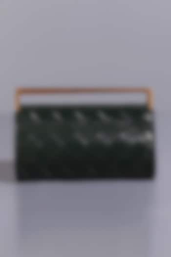Green Genuine Leather Clutch by Tann-ed