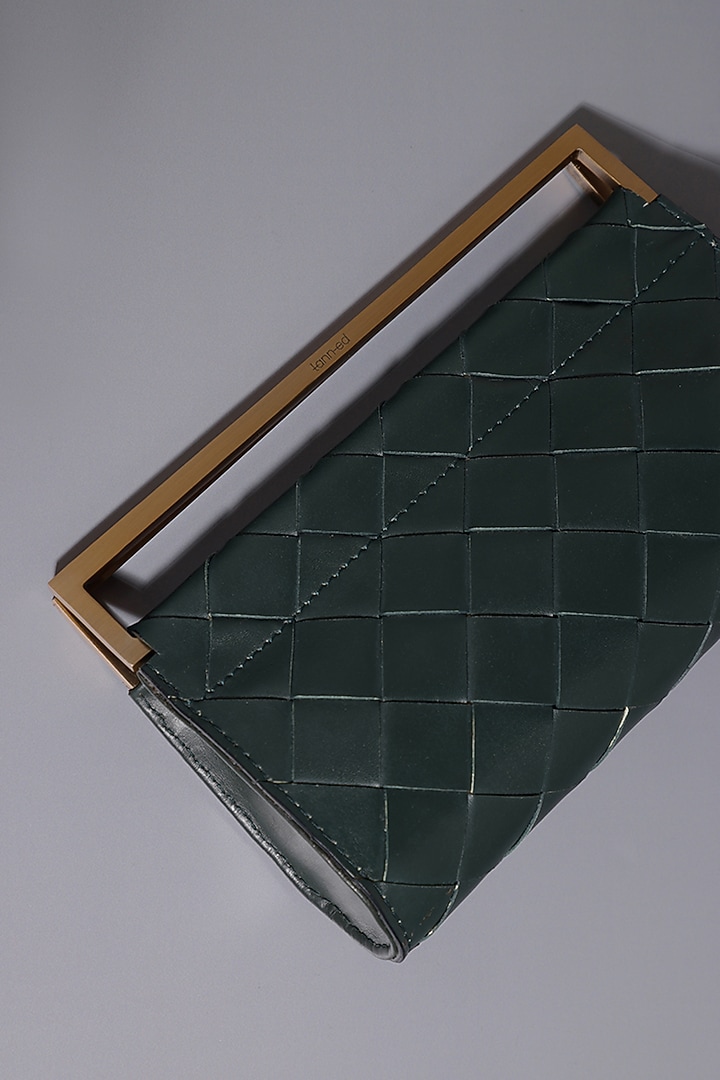 Green Genuine Leather Clutch by Tann-ed at Pernia's Pop Up Shop
