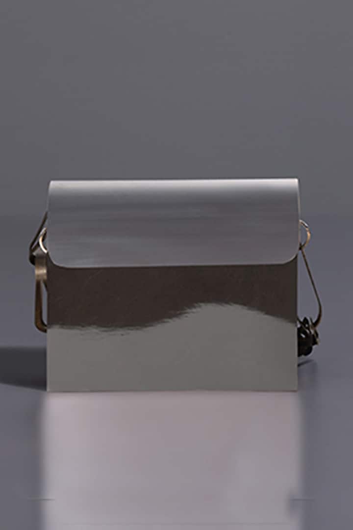 Silver Genuine Leather Mini Bag by Tann-ed at Pernia's Pop Up Shop