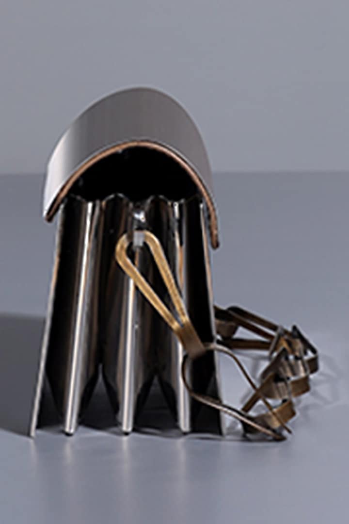 Silver Genuine Leather Mini Bag by Tann-ed at Pernia's Pop Up Shop