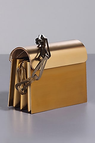 Gold Aluminium Mini Bag by Tann-ed