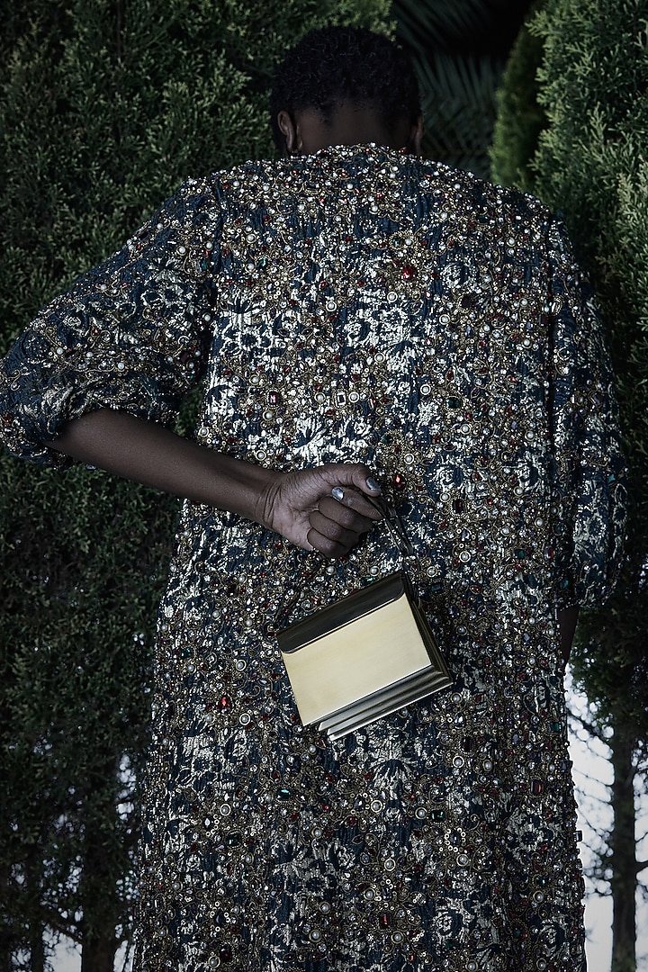 Gold Aluminium Mini Bag by Tann-ed at Pernia's Pop Up Shop