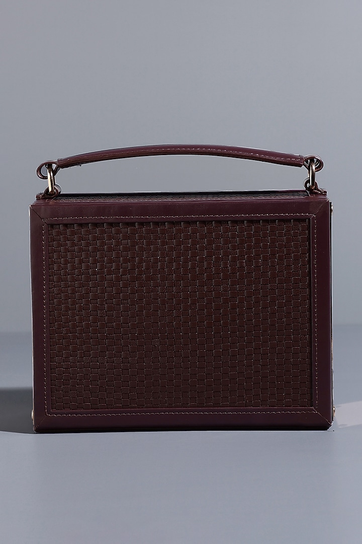Cherry Genuine Leather Handle Box Bag by Tann-ed at Pernia's Pop Up Shop