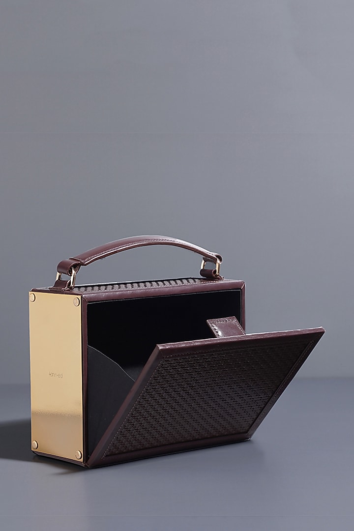 Cherry Genuine Leather Handle Box Bag by Tann-ed at Pernia's Pop Up Shop