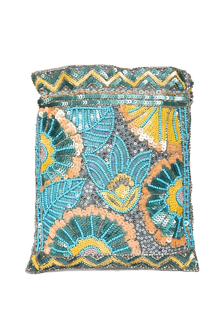 Blue Embellished Polti by Tarini Nirula at Pernia's Pop Up Shop