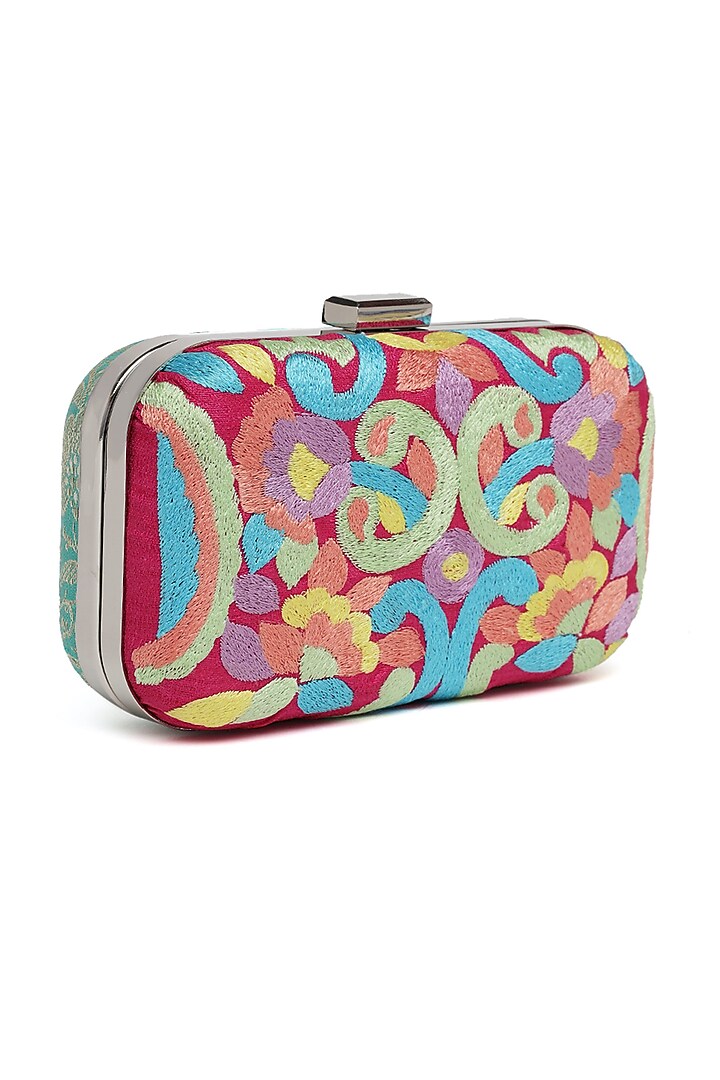 Multi-Colored Embroidered Clutch by Tarini Nirula at Pernia's Pop Up Shop