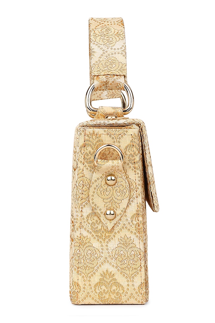 Gold & Ivory Brocade Clutch by Tarini Nirula at Pernia's Pop Up Shop