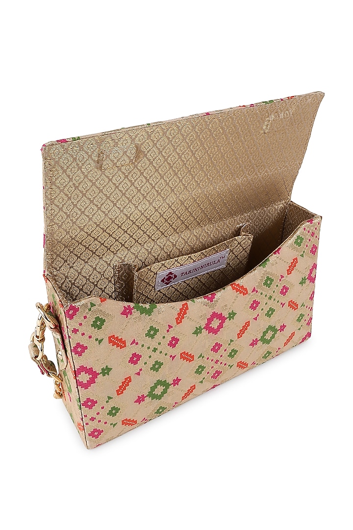 Multi-Colored Gharchola Brocade Clutch by Tarini Nirula at Pernia's Pop Up Shop