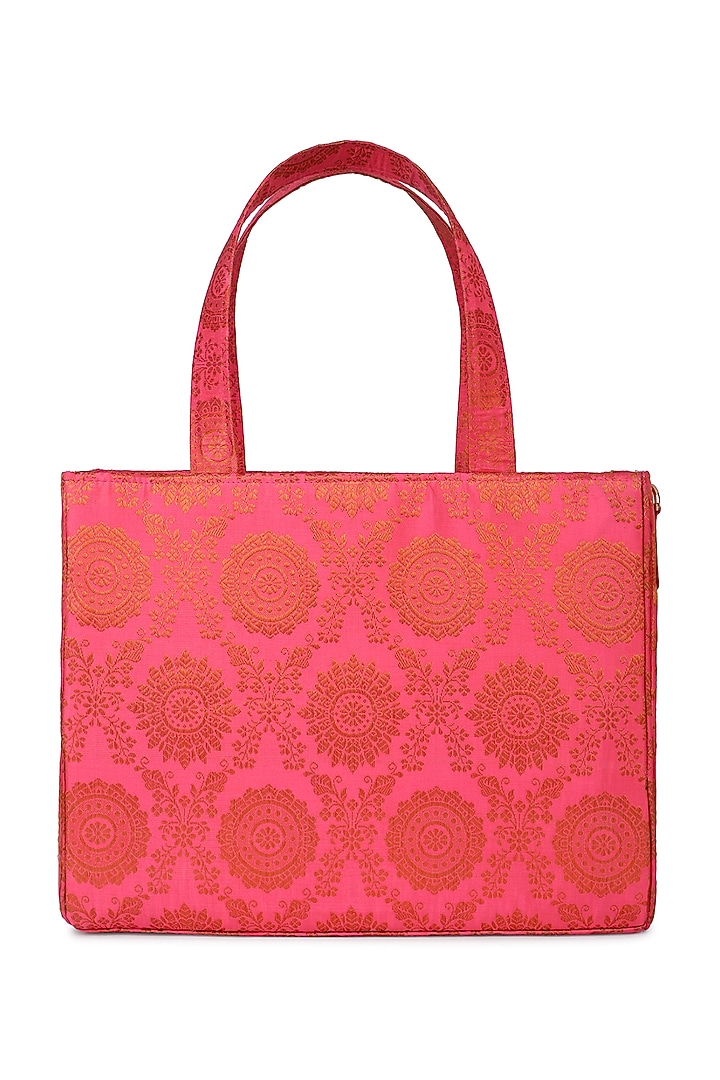 Pink & Gold Brocade Bag by Tarini Nirula at Pernia's Pop Up Shop