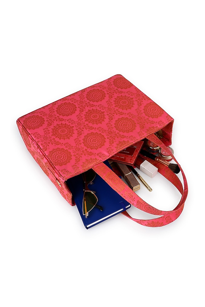Pink & Gold Brocade Bag by Tarini Nirula at Pernia's Pop Up Shop
