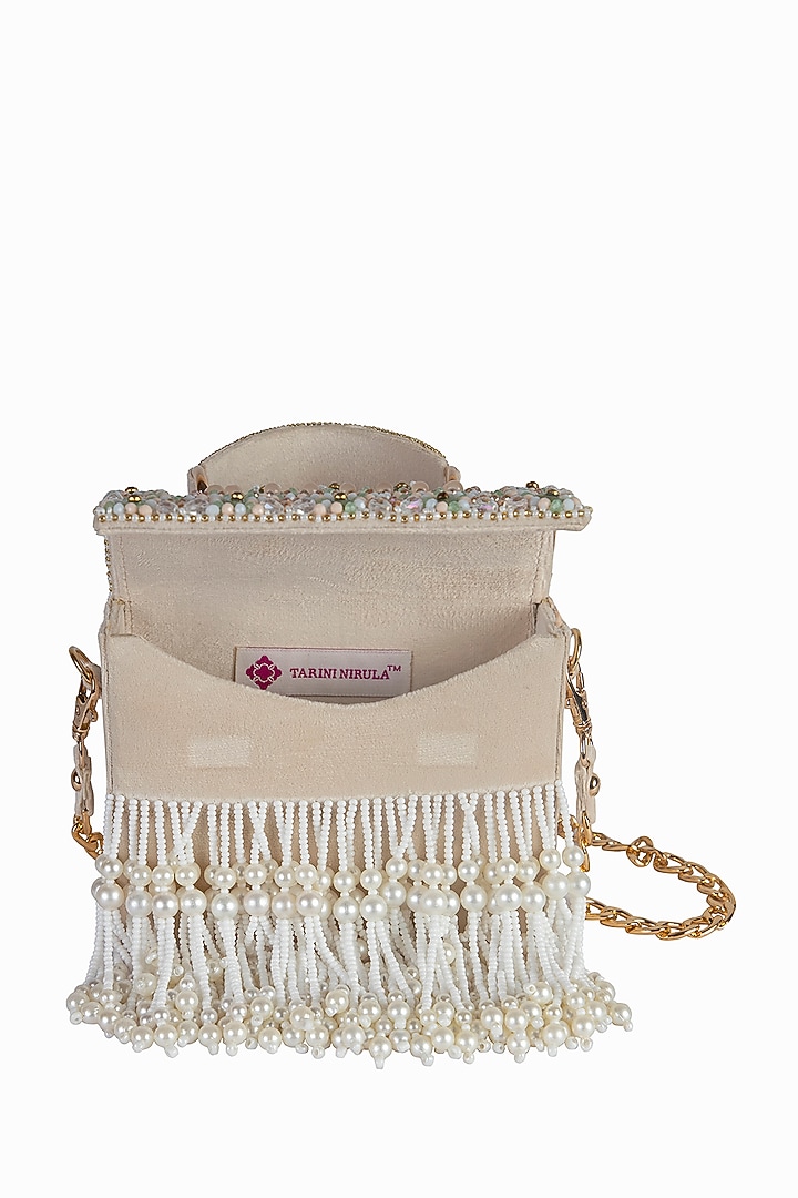 Multi-Colored Suede Embellished Clutch by Tarini Nirula at Pernia's Pop Up Shop