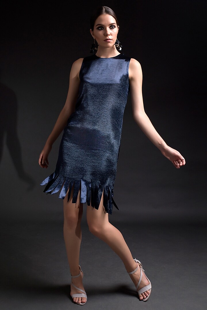 Electric Blue Fringed Dress by Tara And I