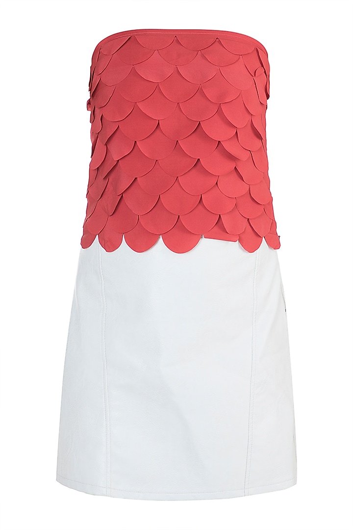 Coral Scallop Layered Bustier Top by Tara and I