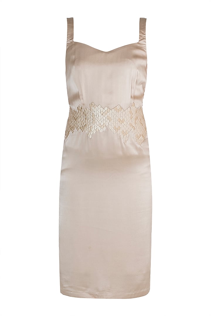 Gold Embroidered Camisole Dress by Tara and I