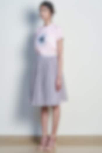 Pearl Grey Cotton Voile Ballerina Knee-Length Skirt by Tara and I at Pernia's Pop Up Shop