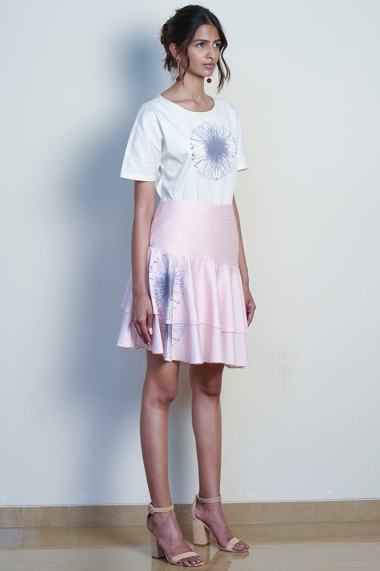 Asymmetrical 2024 blush skirt