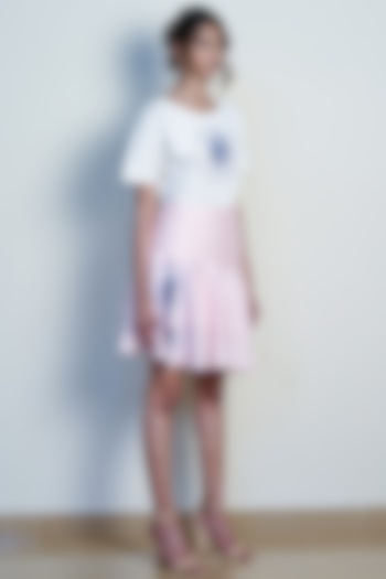 Blush Pink Asymmetrical Layered Skirt by Tara and I