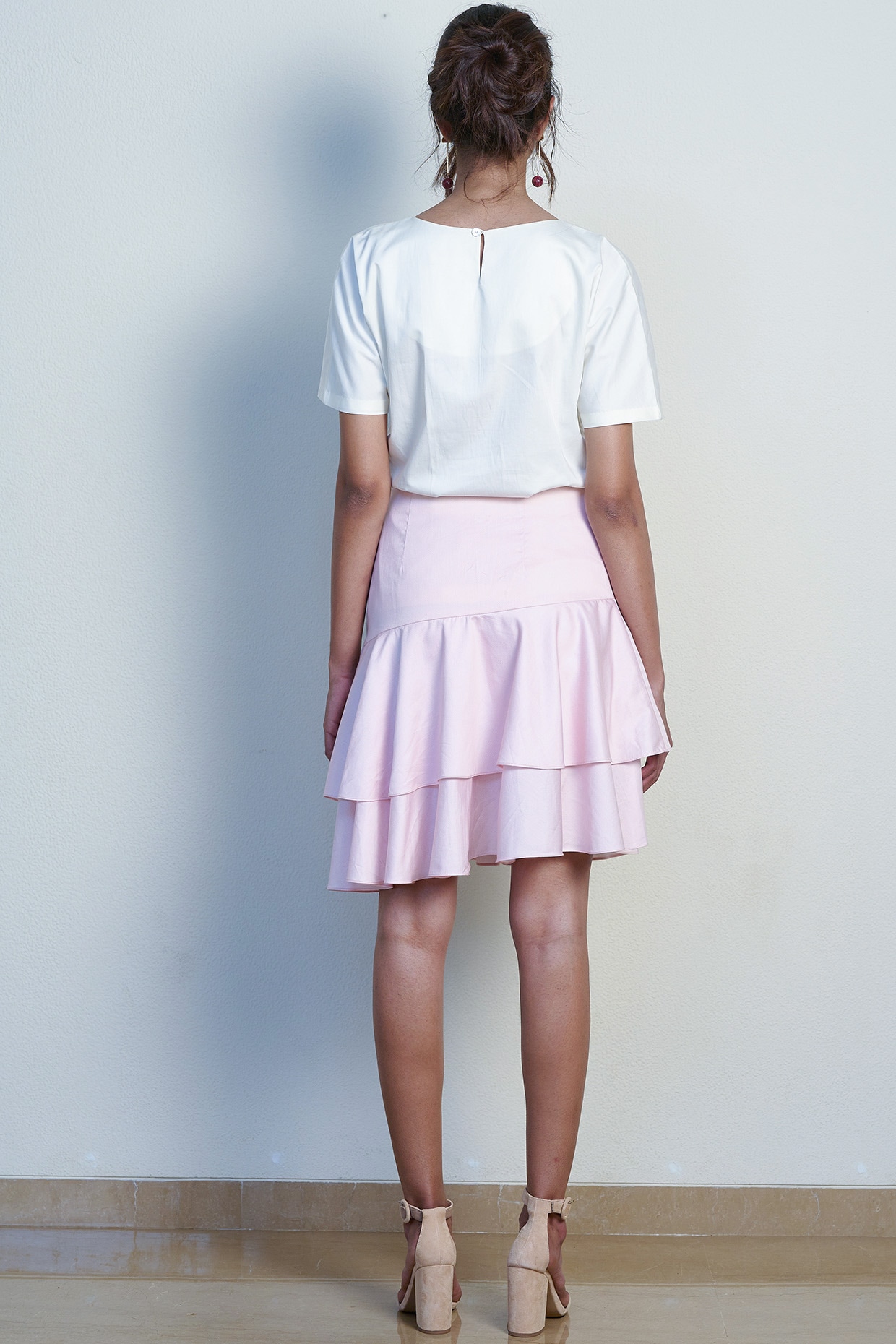 Asymmetrical hotsell blush skirt