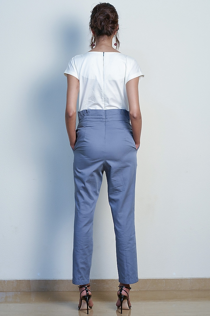 Ivory & Grey Color Blocked Jumpsuit by Tara and I at Pernia's Pop Up Shop