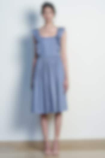 Pearl Grey Dress With Ruffles by Tara and I