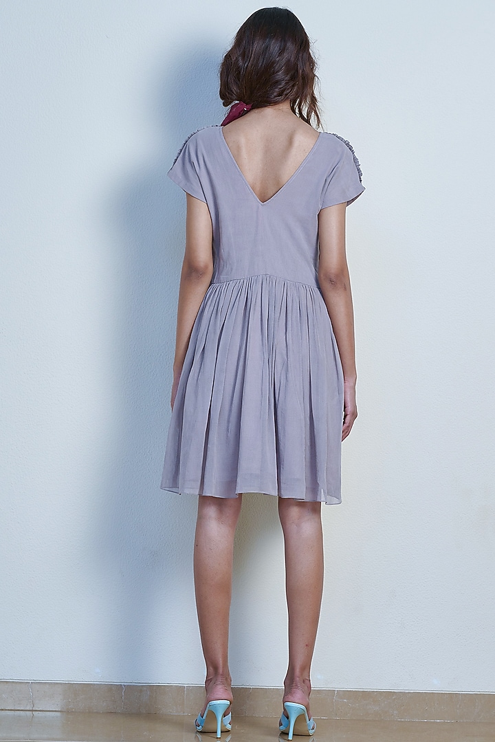 Pearl Grey Gathered Summer Dress by Tara and I at Pernia's Pop Up Shop