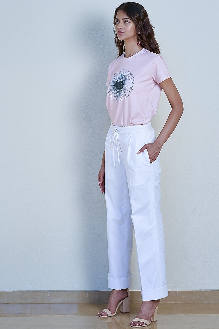 Ivory Straight Fit Trousers by Tara and I
