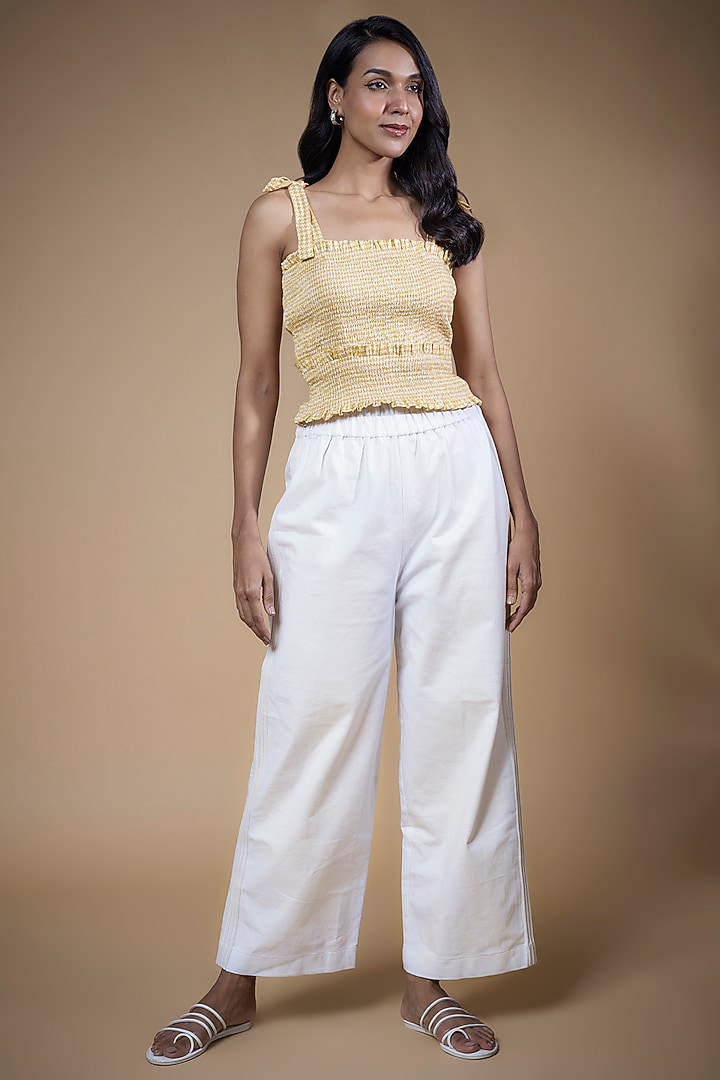 Yellow Modal Twill Printed Bustier by Tara and I at Pernia's Pop Up Shop