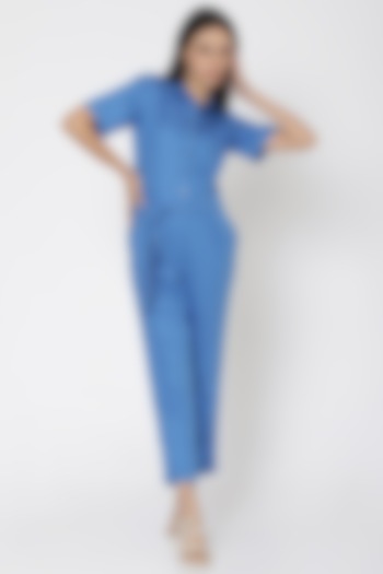 Azure Blue Tencel Jumpsuit by Tara and I