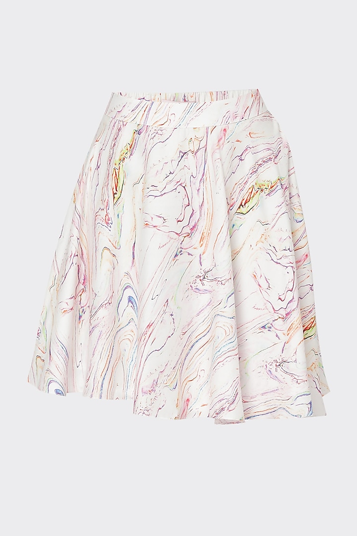 Multi-Colored Printed Asymmetrical Skirt by Tara and I