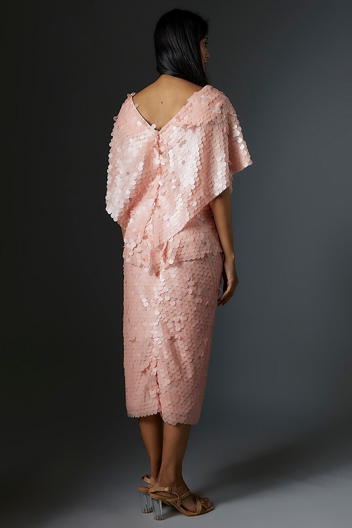 Pink Sequins Skirt Set by Tanieya Khanuja at Pernia's Pop Up Shop