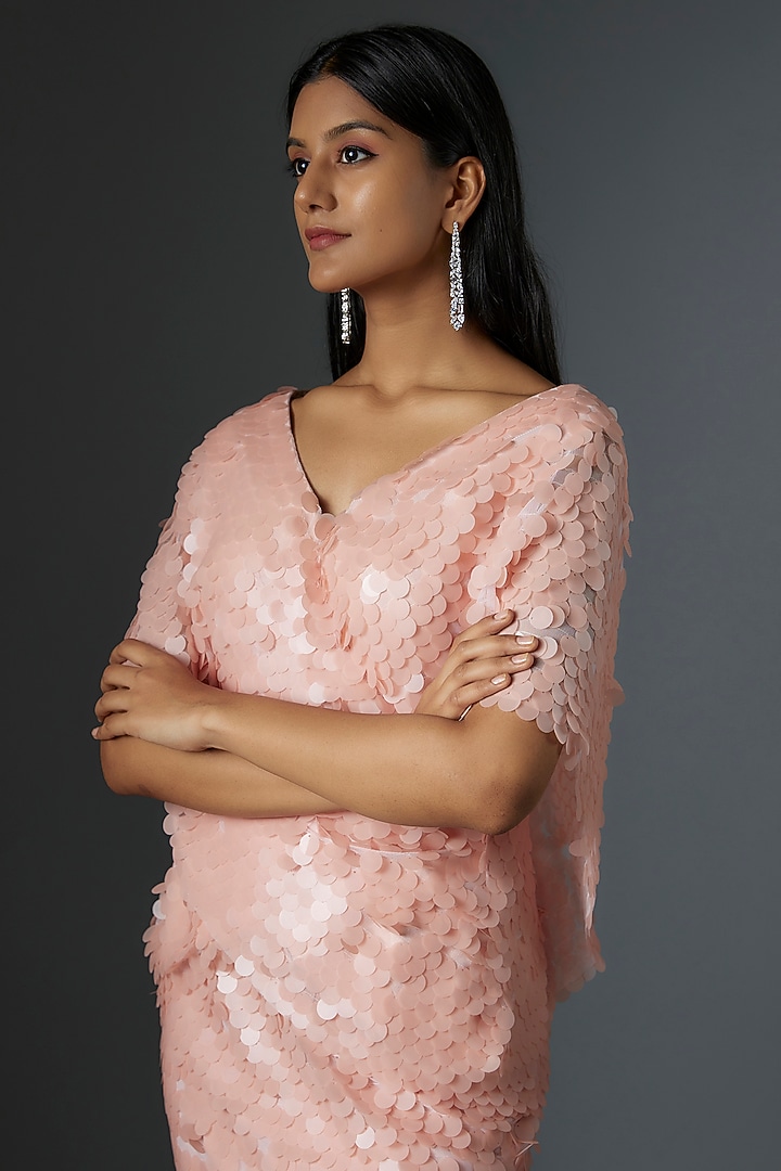 Pink Sequins Skirt Set by Tanieya Khanuja at Pernia's Pop Up Shop